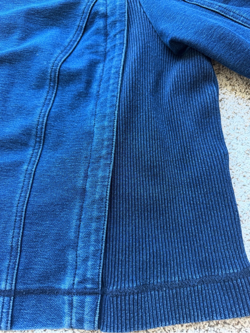 Anthropologie Pilcro Denim Moto Jacket 3X Indigo Blue Stretch Zip Plus Size - Picture 6 of 12